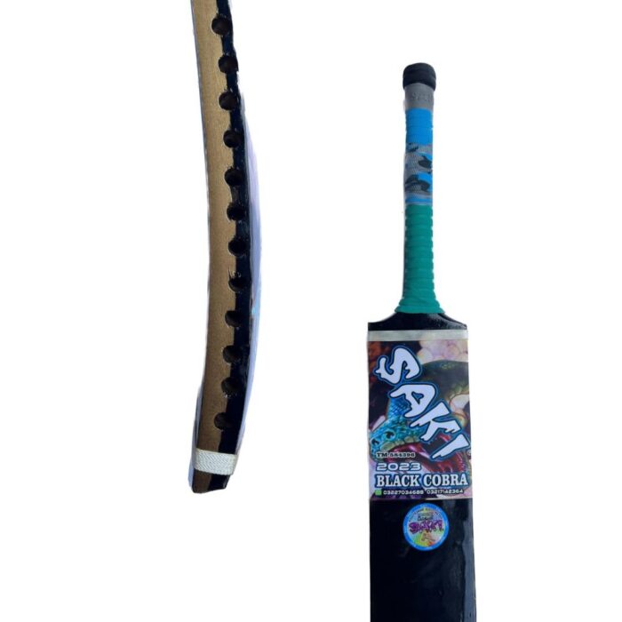SAKI Black Cobra Tape Ball Cricket Bat