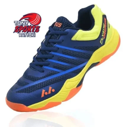 LEFUS BADMINTON SHOES (BLUE/YELLOW) WORLD CLASS QUALITY